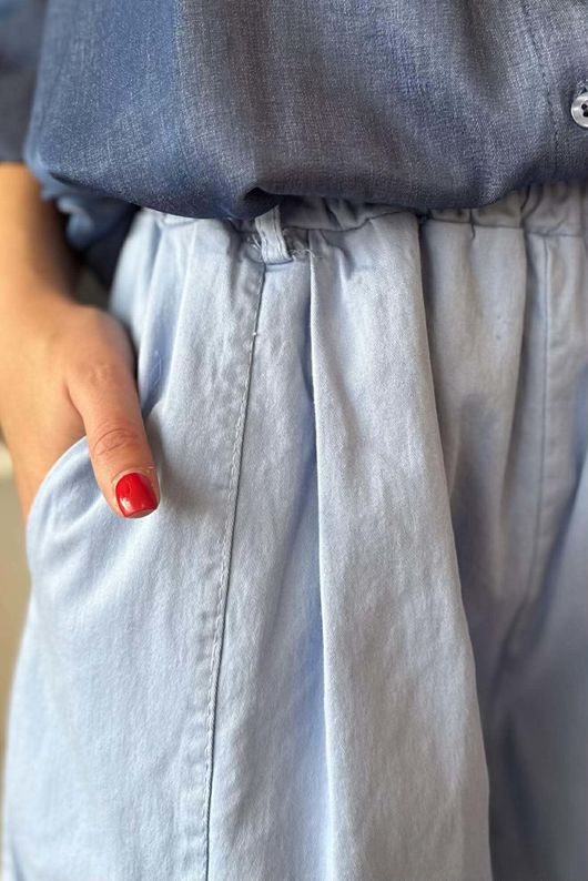 Gaberdine Barrel Pant Denim 